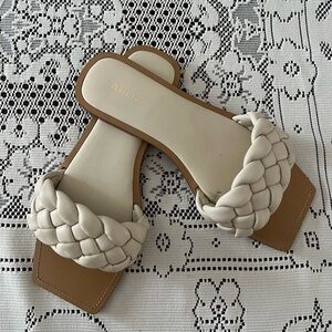 ALDO Cream Braided Slide Sandals